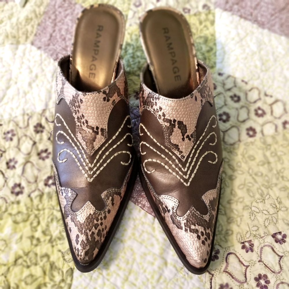 Rampage Riley Western Mules, sz 8